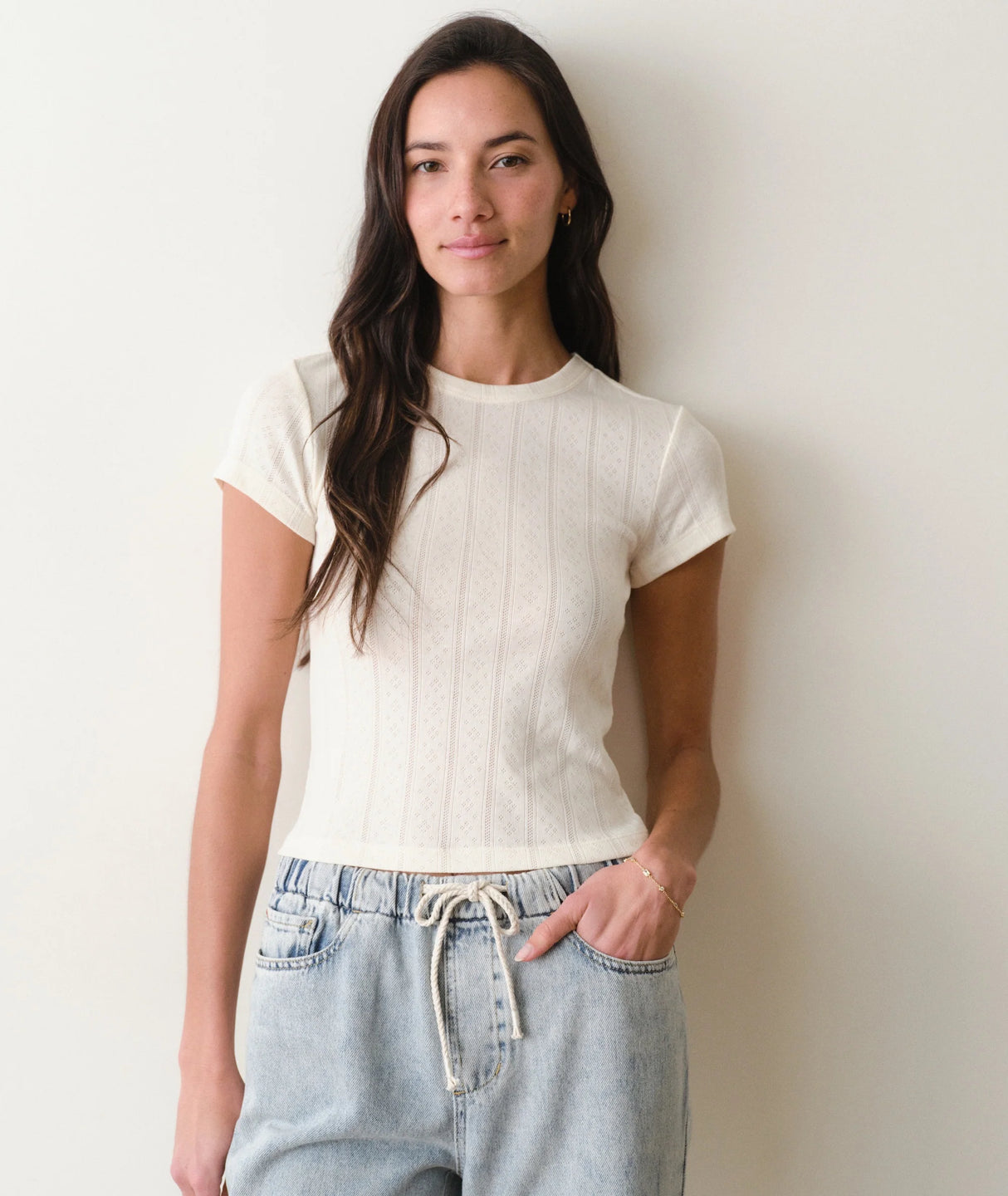 Marine Layer Lexi Rib Sun-In Crew Tee - Womens
