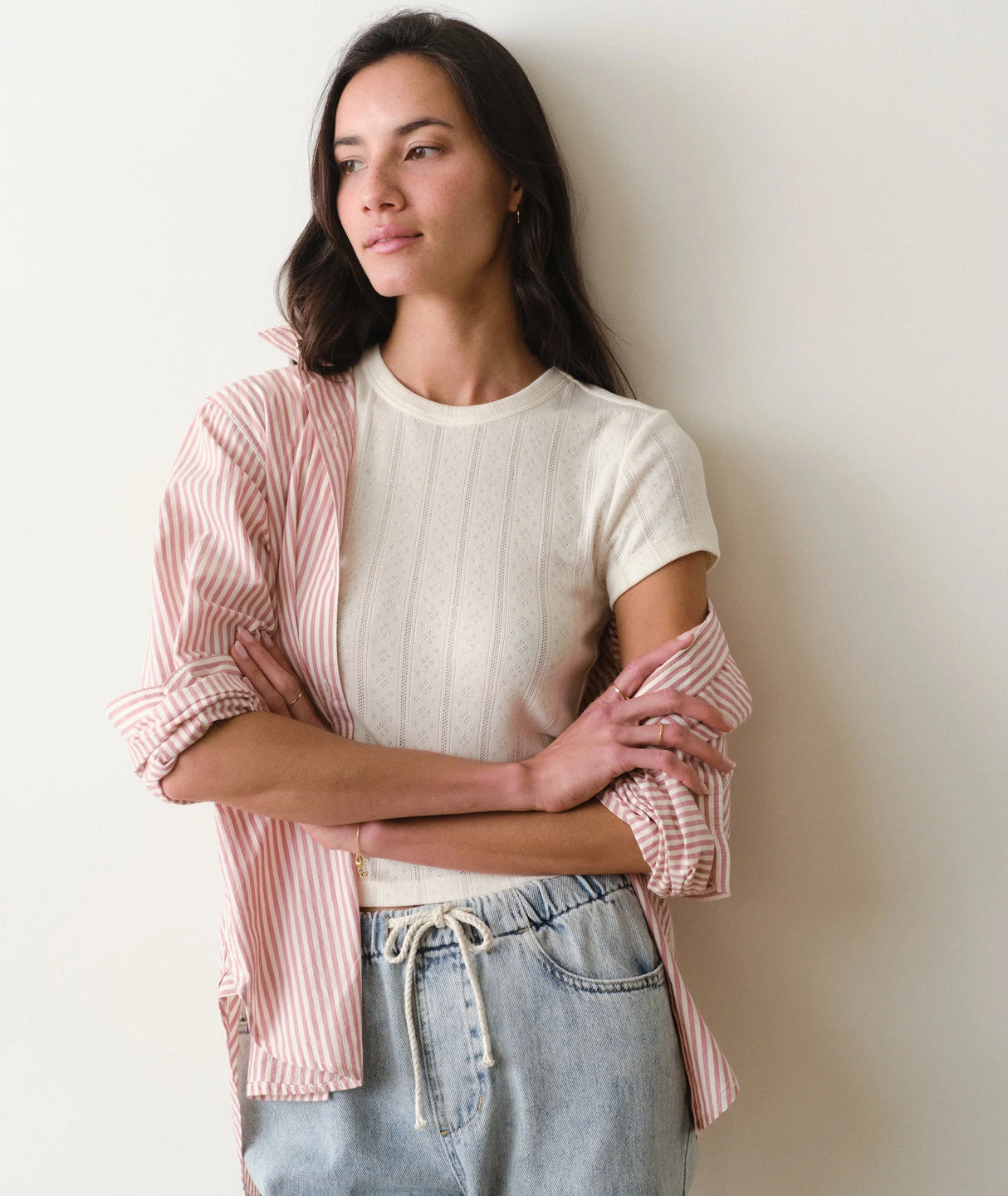 Marine Layer Lexi Rib Sun-In Crew Tee - Womens