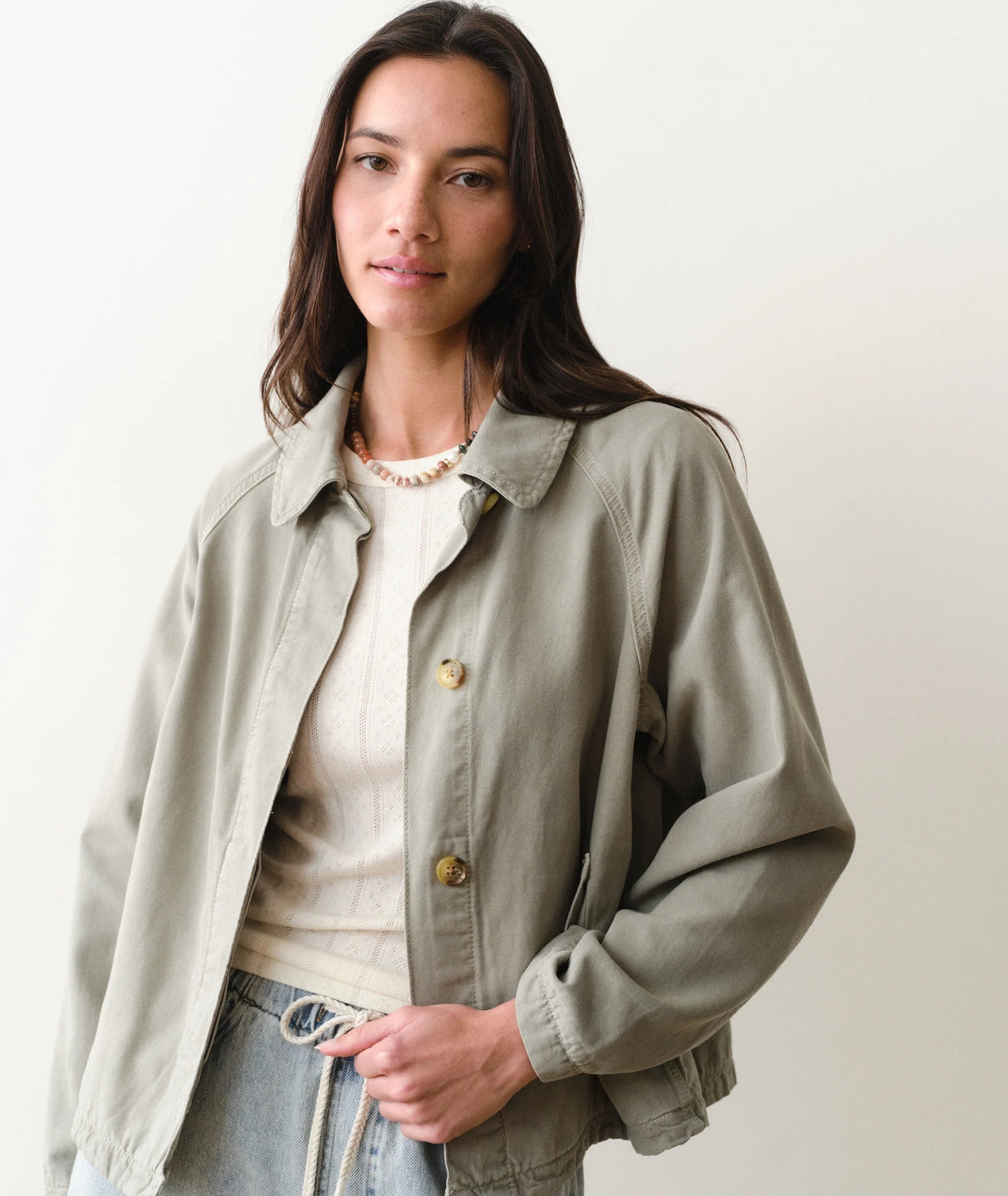 Marine Layer Olivia Cropped Trench - Womens