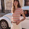 Marine Layer Lexi Rib Sun-In Crew Tee - Womens Brick