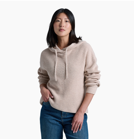 Kuhl Fireside Sweater Hoody - Womens Natural
