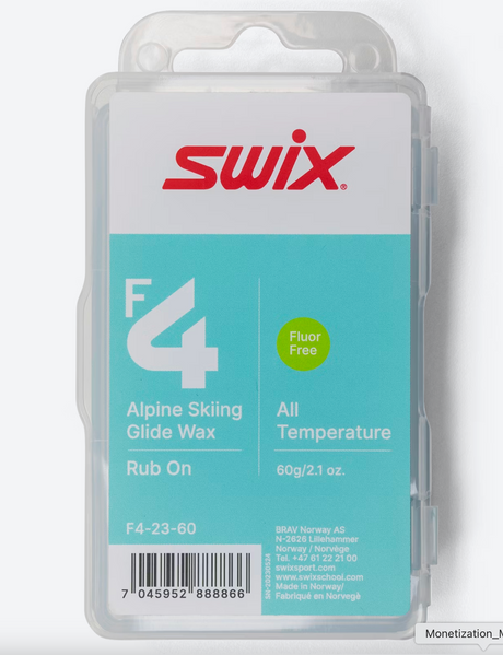 Swix F4 Glidewax Rub-on w/Cork 60g