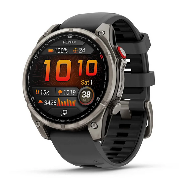 Garmin Fenix 8 Pro 47mm Amoled, Sapphire, Ti w/Graphite/Blk Sil Band