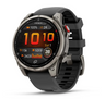 Garmin Fenix 8 Pro 47mm Amoled, Sapphire, Ti w/Graphite/Blk Sil Band