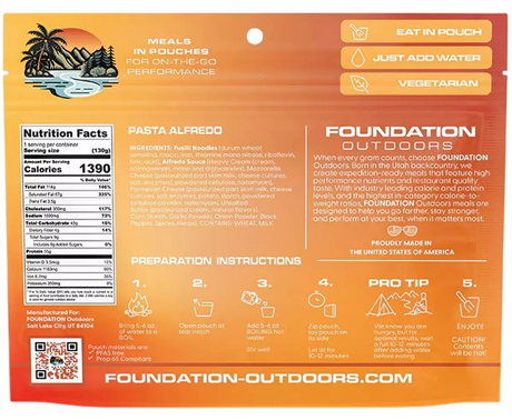 Foundation Outdoors Pasta Alfredo