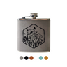 Beckman Design Flask Hexagon Wildflower / Teal Leather