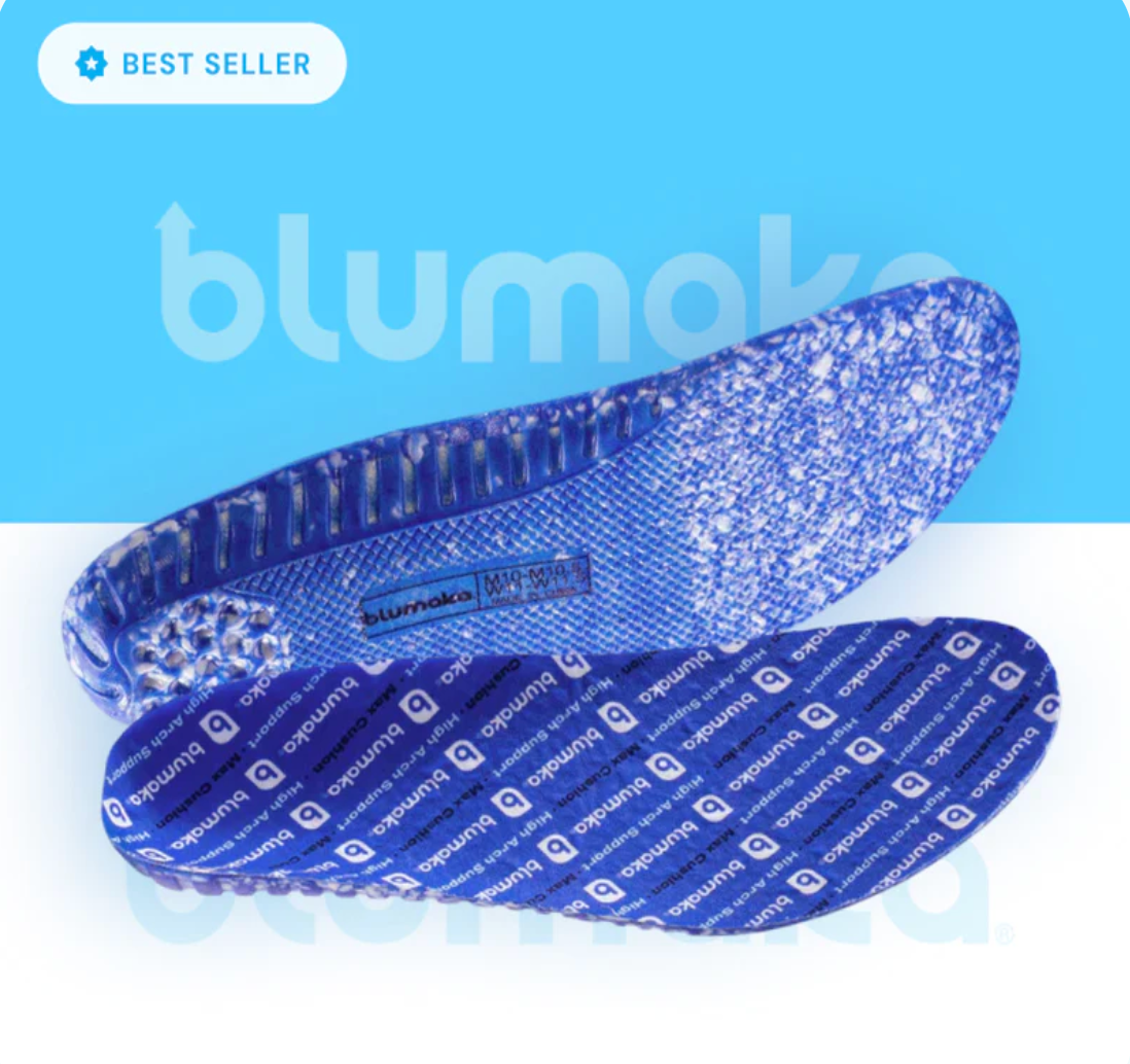 Blumaka Max Cushion - Medium Arch Support Blue