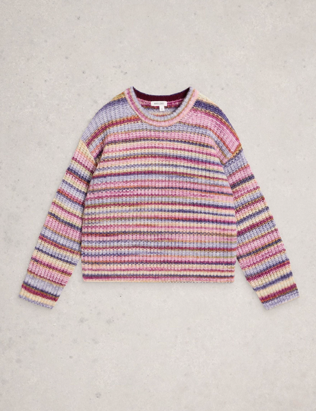 White Stuff Suzanna Spacedye Jumper - Womens Pink Multi