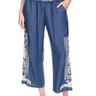 Johnny Was Cropped Paperbag Pant - Randal - Womens Denim Blue