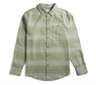Topo Designs Mountain Shirt Lightweight - Mens Oil Green Horizontal tripe / S