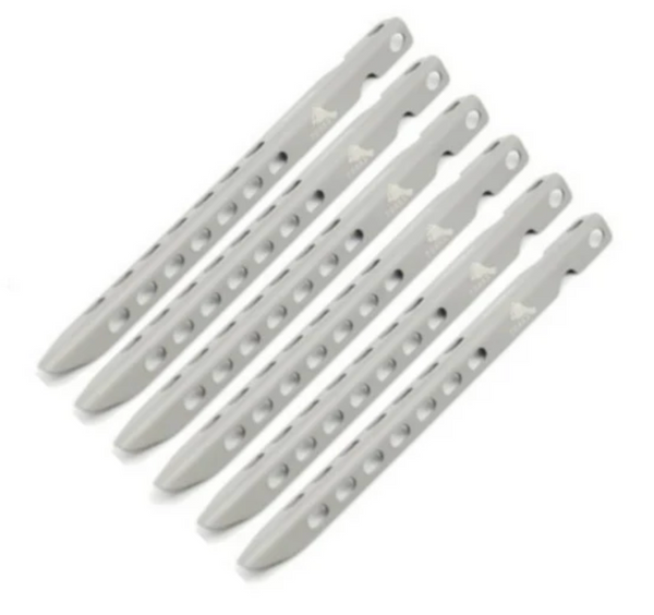 TOAKS Outdoors Titanium V-Shaped Peg (Pack of 6)