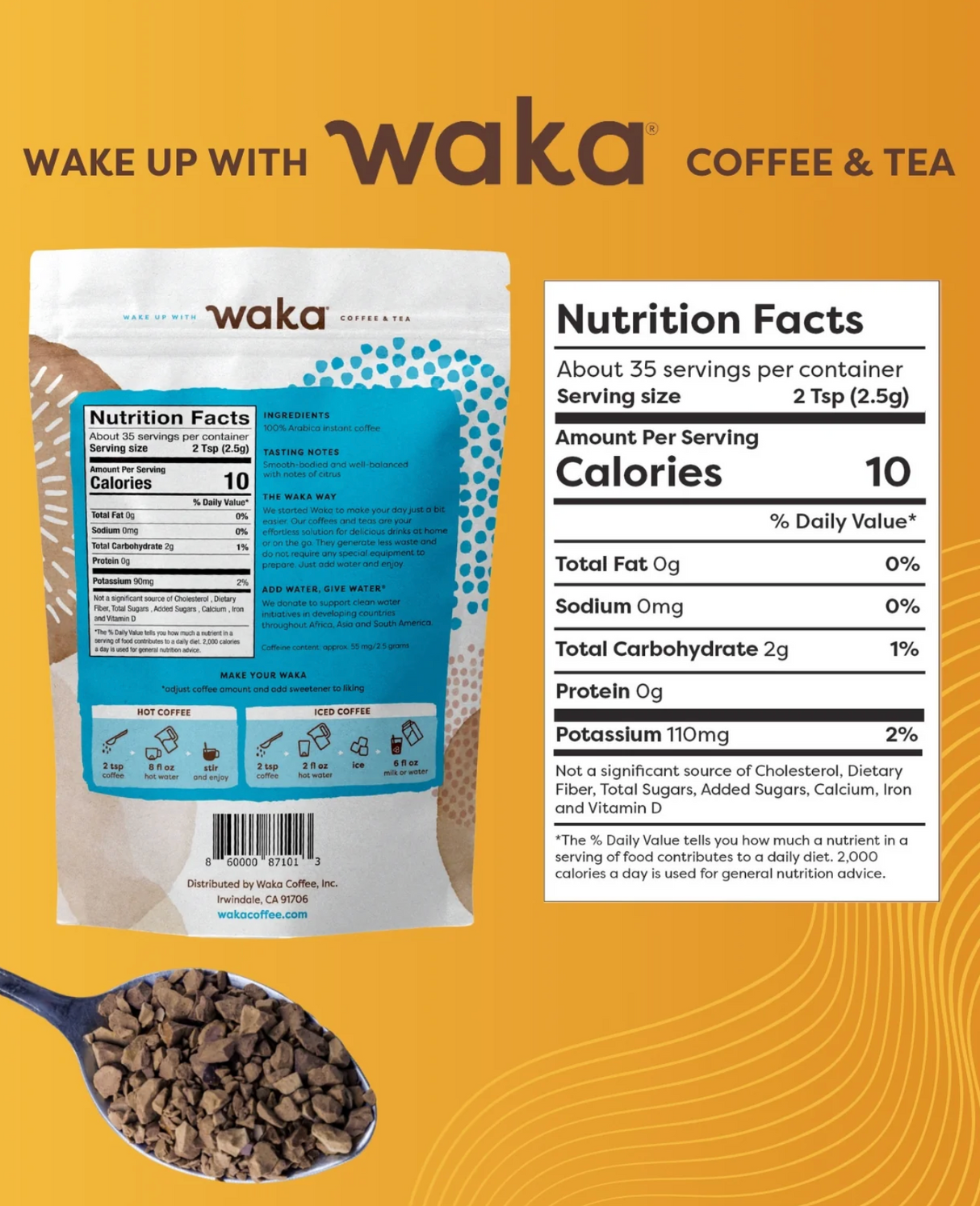 Waka Coffee & Tea Columbian Medium Roast Bags