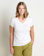 Toad & Co. Rose Long Sleeve Tee - Womens Egret / XS