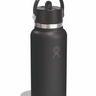 Hydroflask Neptune Logo 32oz Wide Mouth w/Flex Straw Black