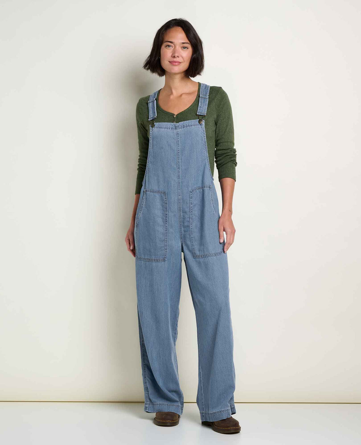 Piñon Soft Denim Wide Leg Overall - Women's