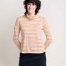 Toad & Co. Maisey Long Sleeve T-Neck - Womens Burnt Henna Multi Stripe / XS