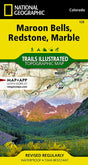 National Geographic Maps Maroon Bells, Redstone, Marble Map