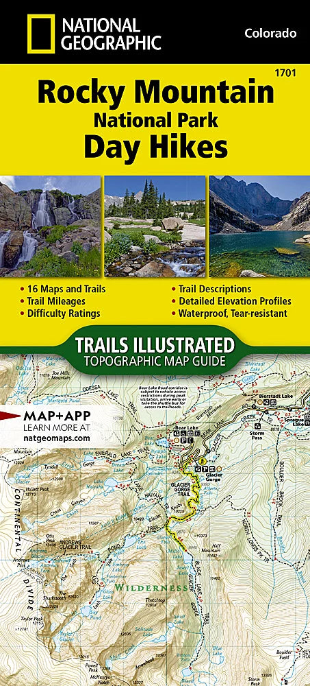 National Geographic Maps Rocky Mountain National Park Day Hikes Map