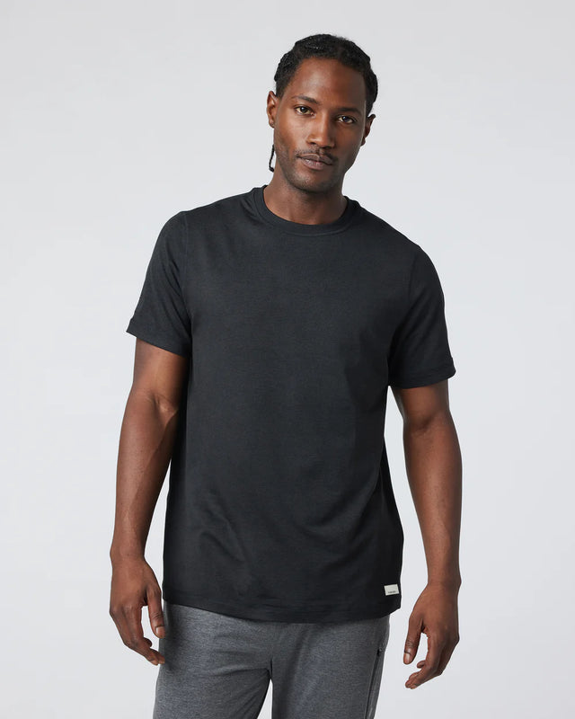 Vuori Ponto Performance Tee - Mens Black Heather