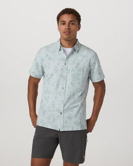 Vuori Bridge Button Down - Mens Storm Blue Fleur