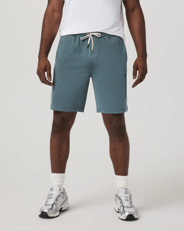 Vuori Sunday Performance Short 8 - Mens Blue Sea Heather