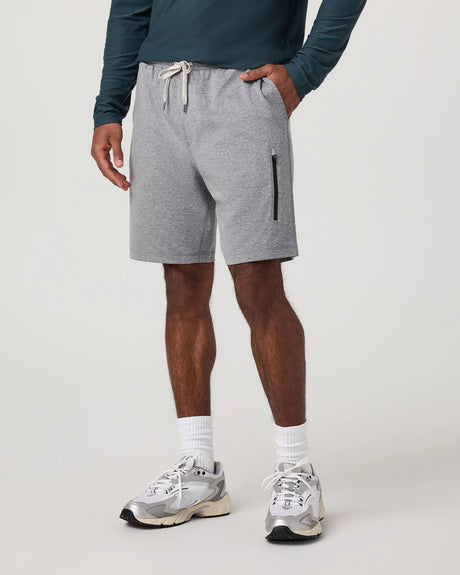 Vuori Sunday Performance Short 8 - Mens Grey Heather