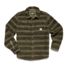 Howler Brothers Allegheny Fleece Overshirt - Mens Hanko Stripe: Lichen Green/Croc Brown / L