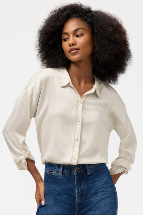 Johnny Was The Slim Audrey Collared Shirt - Womens