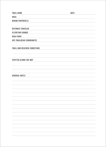 Mountaineers Books Trail Notes Journal