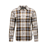 Black Diamond Project Twill Long Sleeve Shirt - Mens Dark Curry-Off White / XS