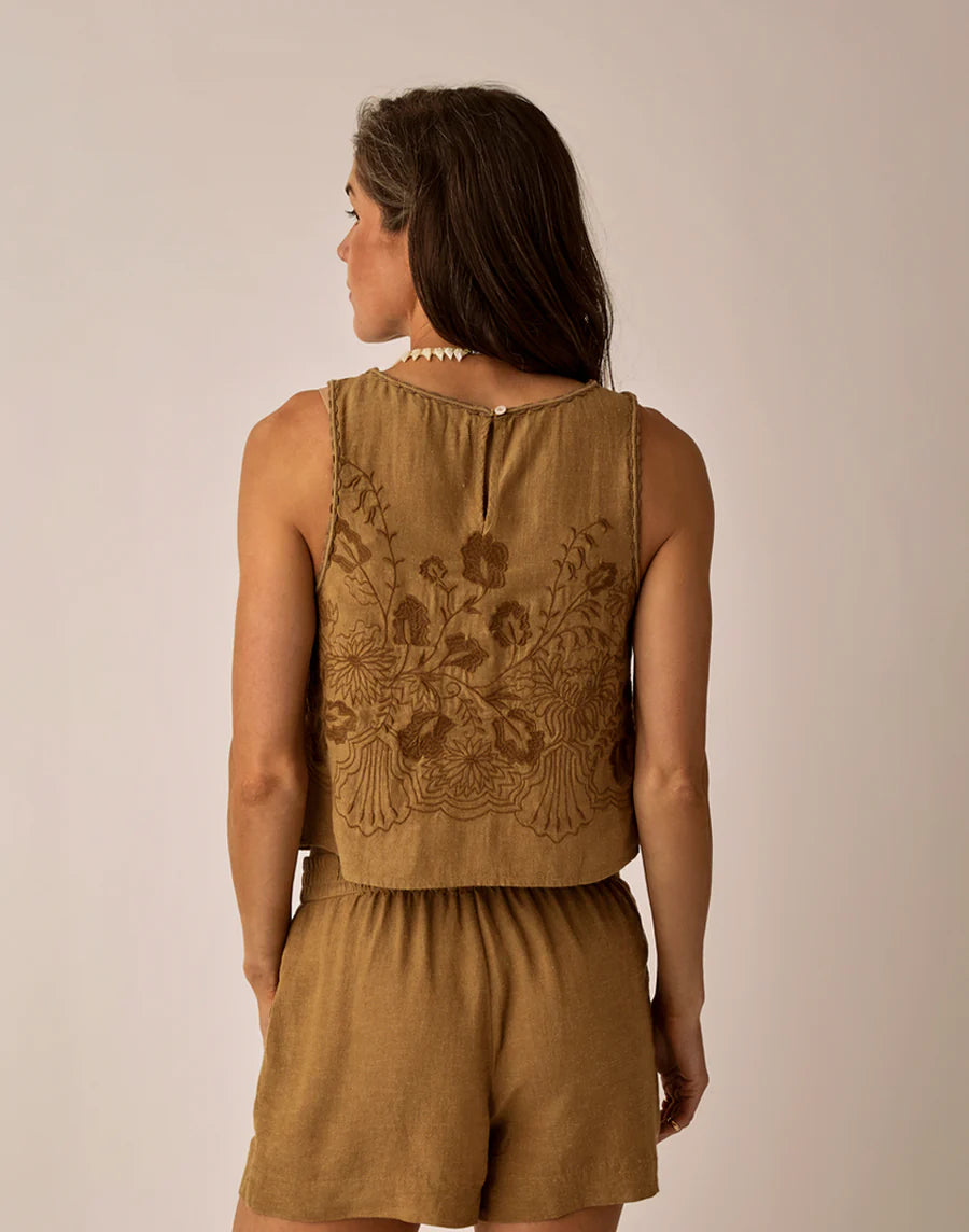 Carve Designs Lou Linen Tank - Womens