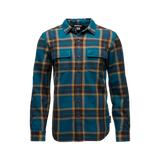 Black Diamond Project Twill Long Sleeve Shirt - Mens Dark Curry-Indigo / XS