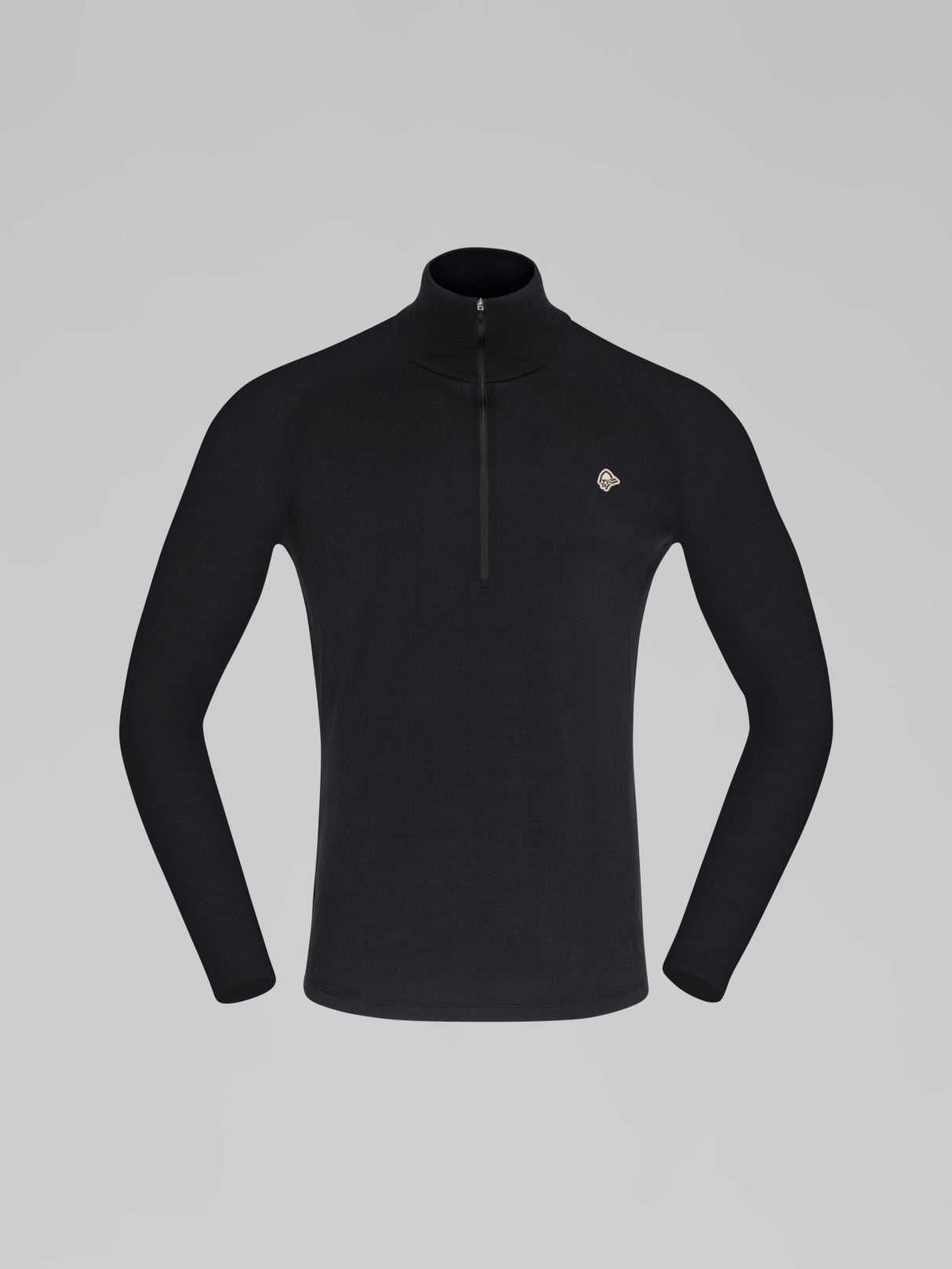 Norrona Femund PureUll Zip Neck - Mens Caviar Black