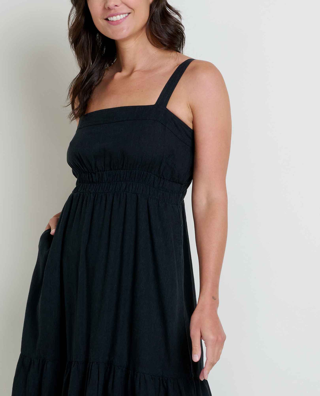 Taj Hemp Tiered Midi Dress - Women's
