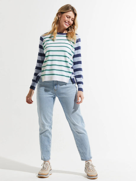 Raglan Stripe Sweater - Women's