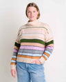 Toad & Co. Toddy T-Neck Sweater - Womens OATMEAL STRIPE / XS