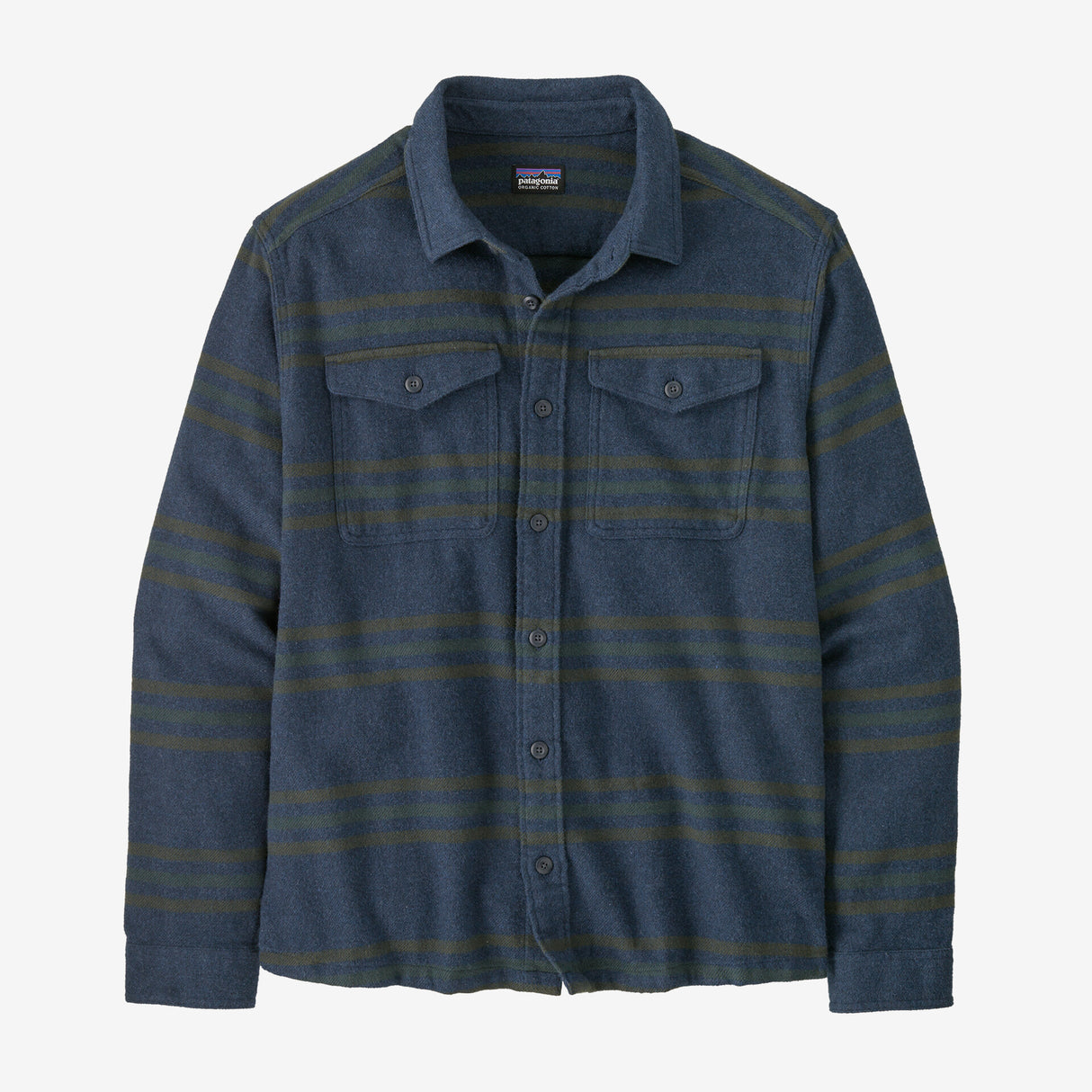 Patagonia Fjord Flannel Shirt - Mens Treelined: Smolder Blue / XXL