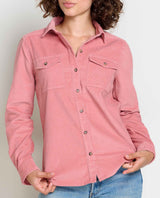 Toad & Co. Scouter Cord Long Sleeve Shirt - Womens Rose / XS