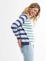 Raglan Stripe Sweater - Women's