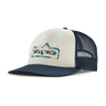 Patagonia Relaxed Trucker Hat Oval Logo: Birch White