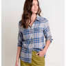 Toad & Co. Re-Form Flannel Long Sleeve Shirt - Womens Campfire Windowpane / S