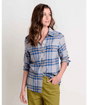 Toad & Co. Re-Form Flannel Long Sleeve Shirt - Womens Campfire Windowpane / S