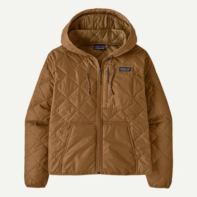 Patagonia Diamond Quilted Bomber Hoody - Womens Deer Brown