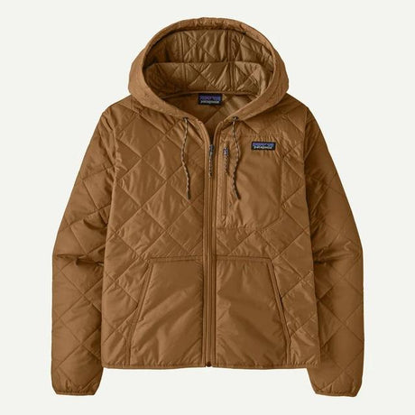 Patagonia Diamond Quilted Bomber Hoody - Womens Deer Brown