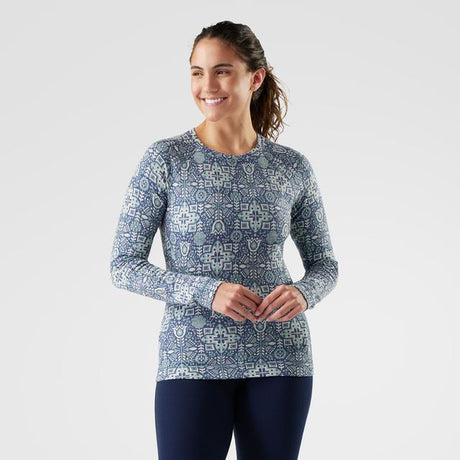 Smartwool Classic Thermal Merino Base Layer Crew - Womens Nightfall Deco Floral