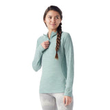 Smartwool Classic Thermal Merino Base Layer Quarter Zip - Womens Arctic Green Heather / L
