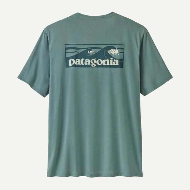 Patagonia Cap Cool Daily Shirt - Boardshort Logo - Mens Blue Sage - Light Blue Sage X-Dye