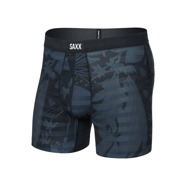 Saxx Droptemp Cooling Mesh Boxer Brief Jungle Noir-Black