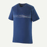 Patagonia Cap Cool Merino Blend Graphic Shirt - Mens Strata Stripe: Clement Blue