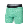 Saxx Quest Quick-Dry Mesh Boxer Brief Pretty Birdie-Green